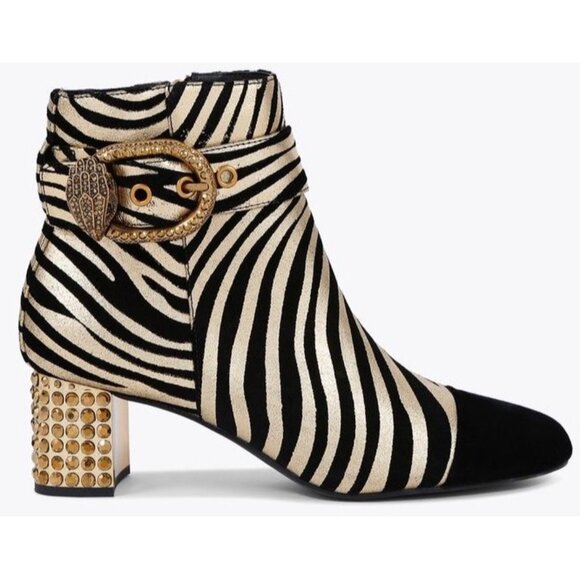Kurt Geiger London Mayfair Zebra Crystal Heel Ankle Boots Size 37 US 7 New - Picture 8 of 16